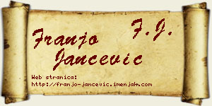 Franjo Jančević vizit kartica